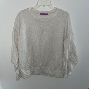 Grey Heather puff sleeve crewneck